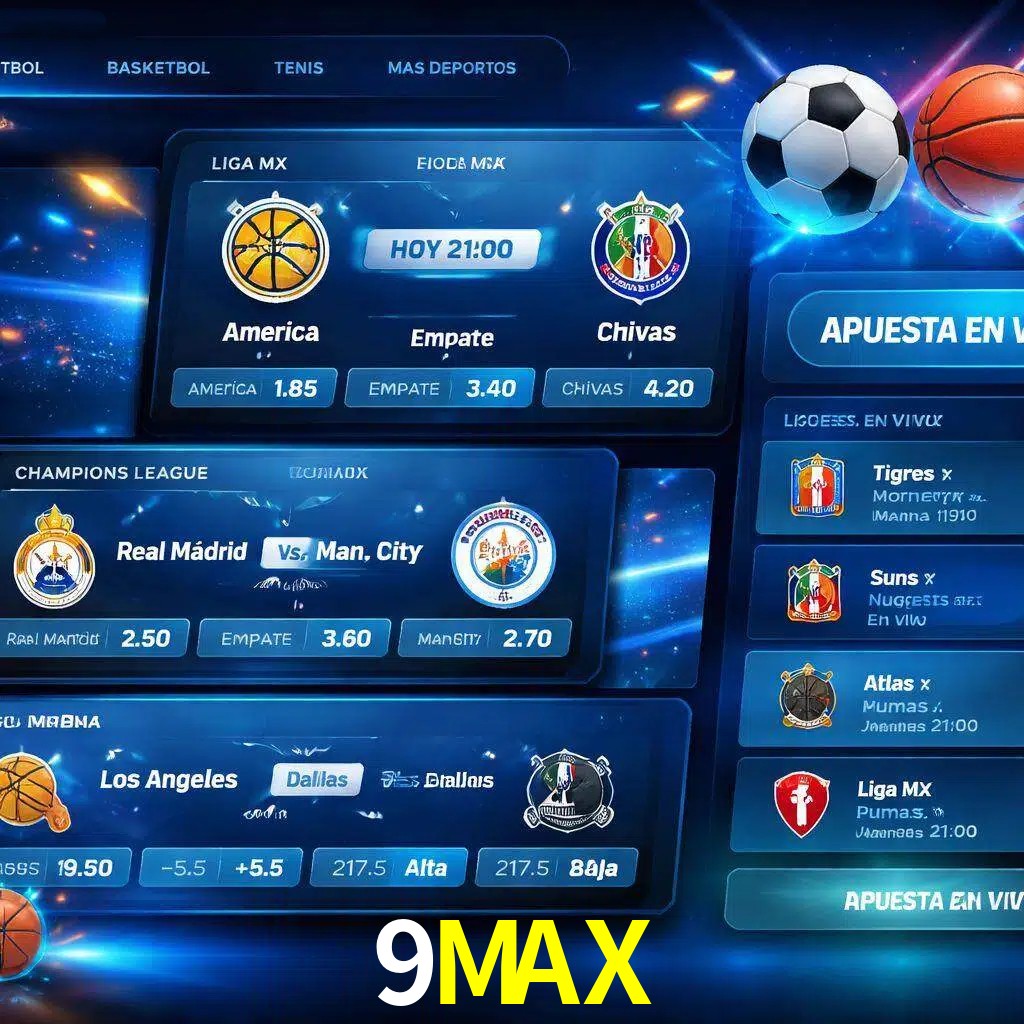 Mercados de apuestas deportivas 9MAX para jugadores en México